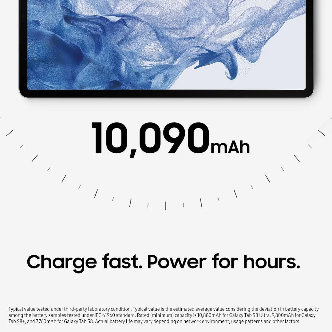 تبلت اندرویدی سامسونگ گلکسی تب S8+، صفحه نمایش بزرگ 12.4 اینچی AMOLED، حافظه 128 گیگابایتی، Wi-Fi 6E، دوربین فوق عریض، قلم S Pen، باتری بادوام، گرافیت تبلت اندرویدی سامسونگ گلکسی تب S8+، صفحه نمایش بزرگ 12.4 اینچی AMOLED، حافظه 128 گیگابایتی، Wi-Fi 6E، دوربین فوق عریض، قلم S Pen، باتری بادوام، گرافیت