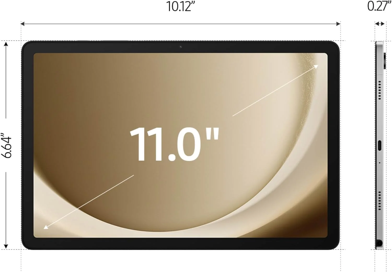 تبلت سامسونگ Galaxy Tab A9+ با صفحه نمایش 11 اینچی، 64 گیگابایت حافظه داخلی، تبلت اندرویدی، صفحه نمایش بزرگ، چهار بلندگو، چیپست ارتقا یافته، نمایشگر چند پنجره ای، طراحی باریک، سبک و بادوام، نسخه ایالات متحده، 2024، نقره ای تبلت سامسونگ Galaxy Tab A9+ با صفحه نمایش 11 اینچی، 64 گیگابایت حافظه داخلی، تبلت اندرویدی، صفحه نمایش بزرگ، چهار بلندگو، چیپست ارتقا یافته، نمایشگر چند پنجره ای، طراحی باریک، سبک و بادوام، نسخه ایالات متحده، 2024، نقره ای