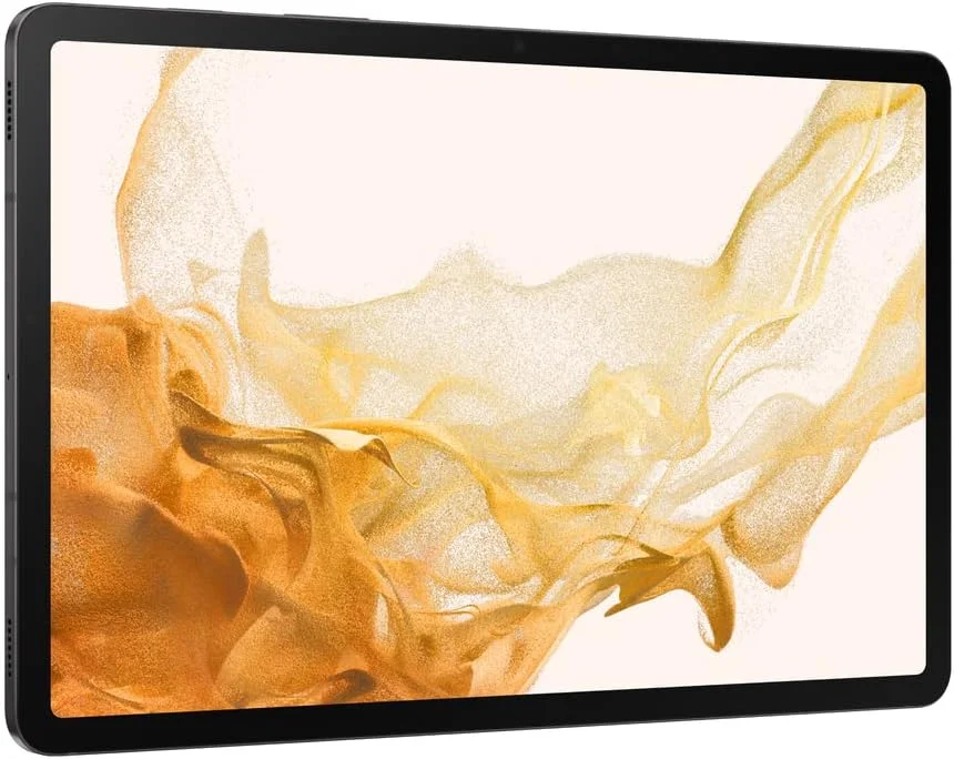 تبلت اندروید سامسونگ گلکسی تب S8 (بازسازی شده)، صفحه نمایش 11 اینچی LCD، حافظه 128 گیگابایتی، بهره وری DeX، Qualcomm Snapdragon، قلم S Pen شامل، باتری با طول عمر بالا، دوربین فوق عریض، گرافیت