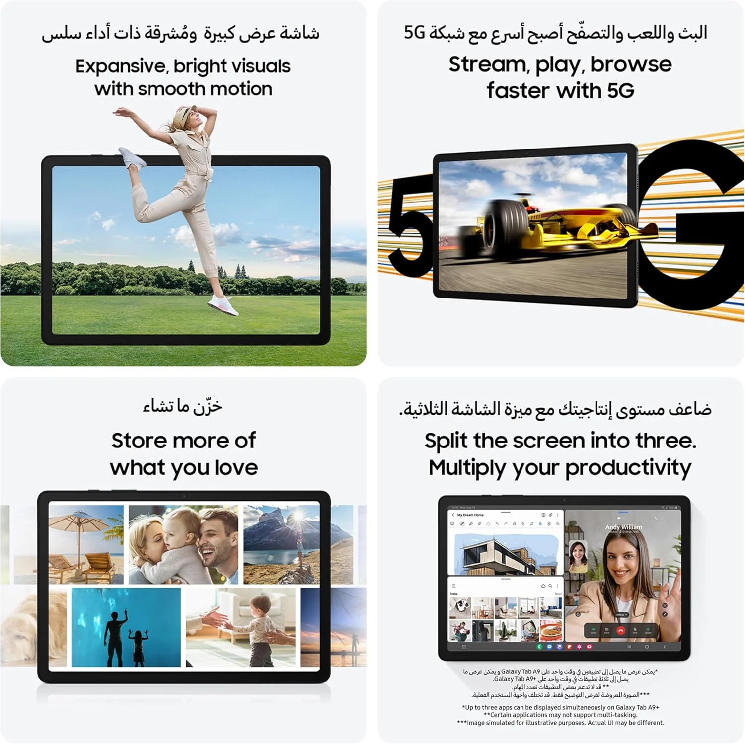 تبلت اندروید سامسونگ گلکسی تب A9+، صفحه نمایش بزرگ 11 اینچی، 8 گیگابایت رم، 128 گیگابایت حافظه داخلی، سرمه ای (نسخه امارات) تبلت اندروید سامسونگ گلکسی تب A9+، صفحه نمایش بزرگ 11 اینچی، 8 گیگابایت رم، 128 گیگابایت حافظه داخلی، سرمه ای (نسخه امارات)