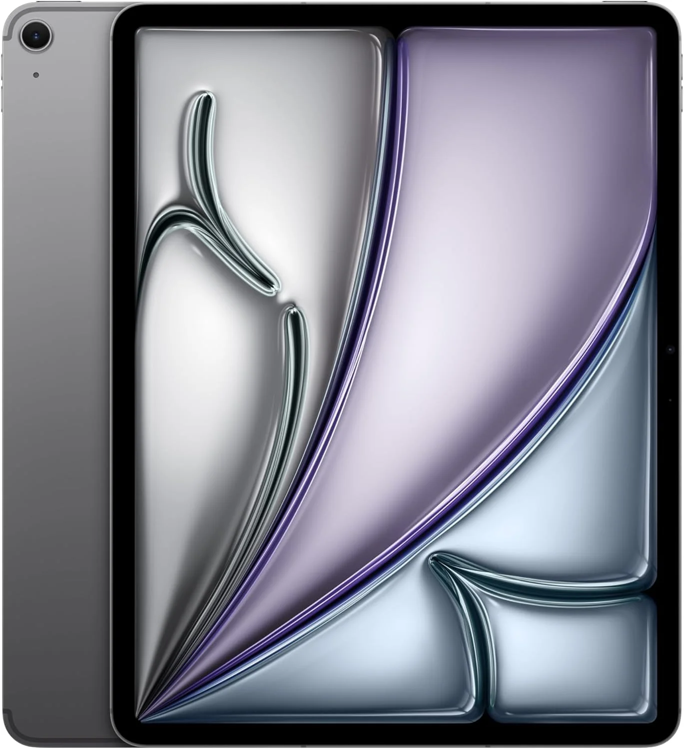 اپل آیپد ایر ۱۳ اینچی با تراشه M3، ساخته شده برای هوش مصنوعی اپل، نمایشگر Liquid Retina، ۱۲۸ گیگابایت، دوربین جلو/عقب ۱۲ مگاپیکسلی، Wi-Fi 6E + 5G Cellular، Touch ID، عمر باتری تمام روز - خاکستری فضایی