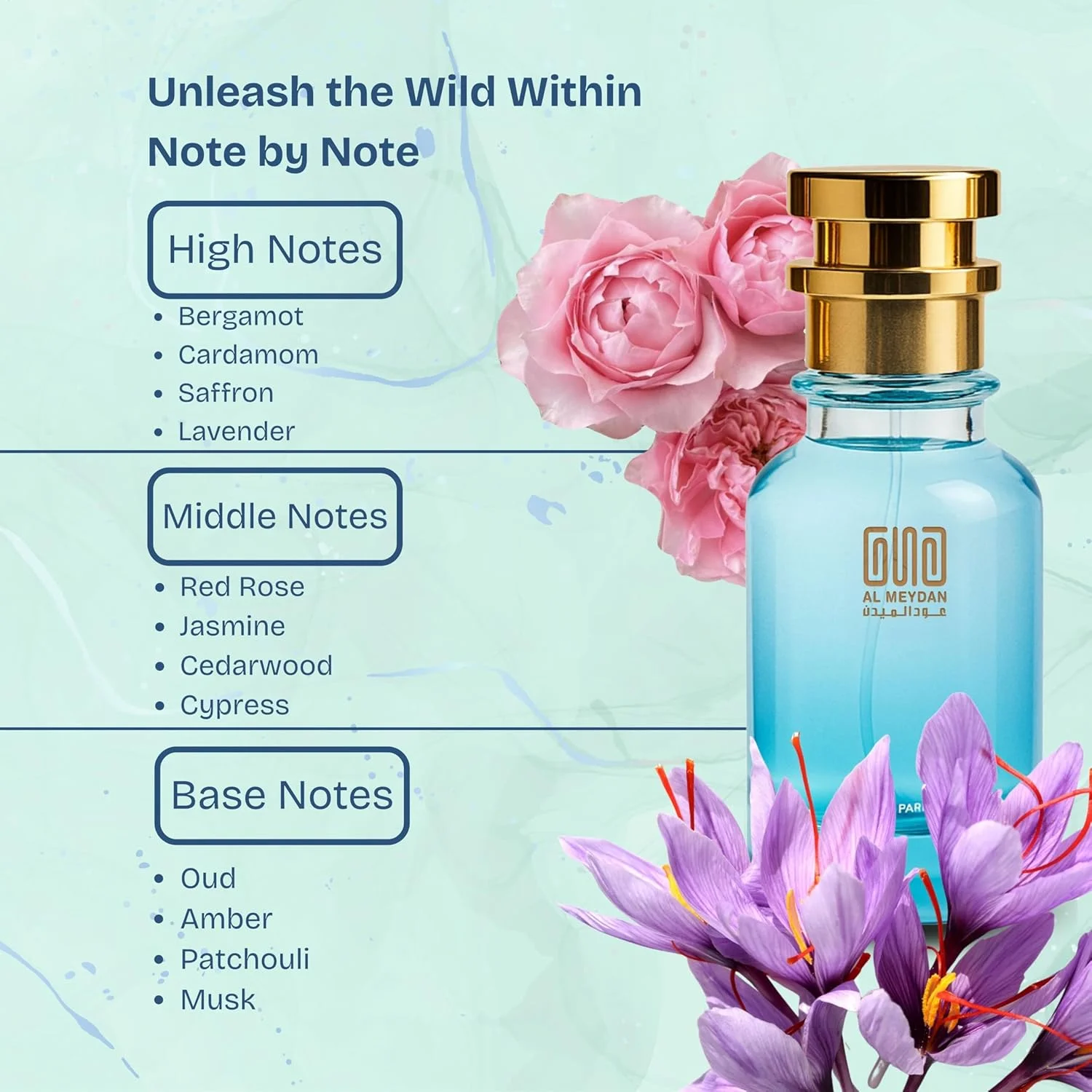 Oud Al Meydan Oil-Based Perfume Women & Men – Impression of Abraaj – Alcohol-Free, 10+ Hr Long-Lasting Woody Chypre Oriental Scent with Notes of Bergamot, Red Rose, Jasmine & Oud (200 ML)