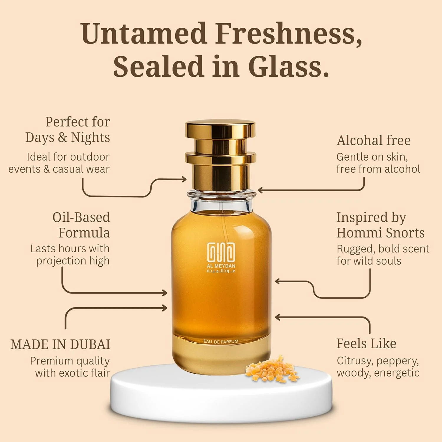 Oud Al Meydan Oil Based Perfume for Women & Men – Impression of Choccoo Muscc – Alcohol-Free Gourmand Perfume Oil with Vanilla, Chocolate & Musk – Long Lasting 8–10 Hours (50 ML)