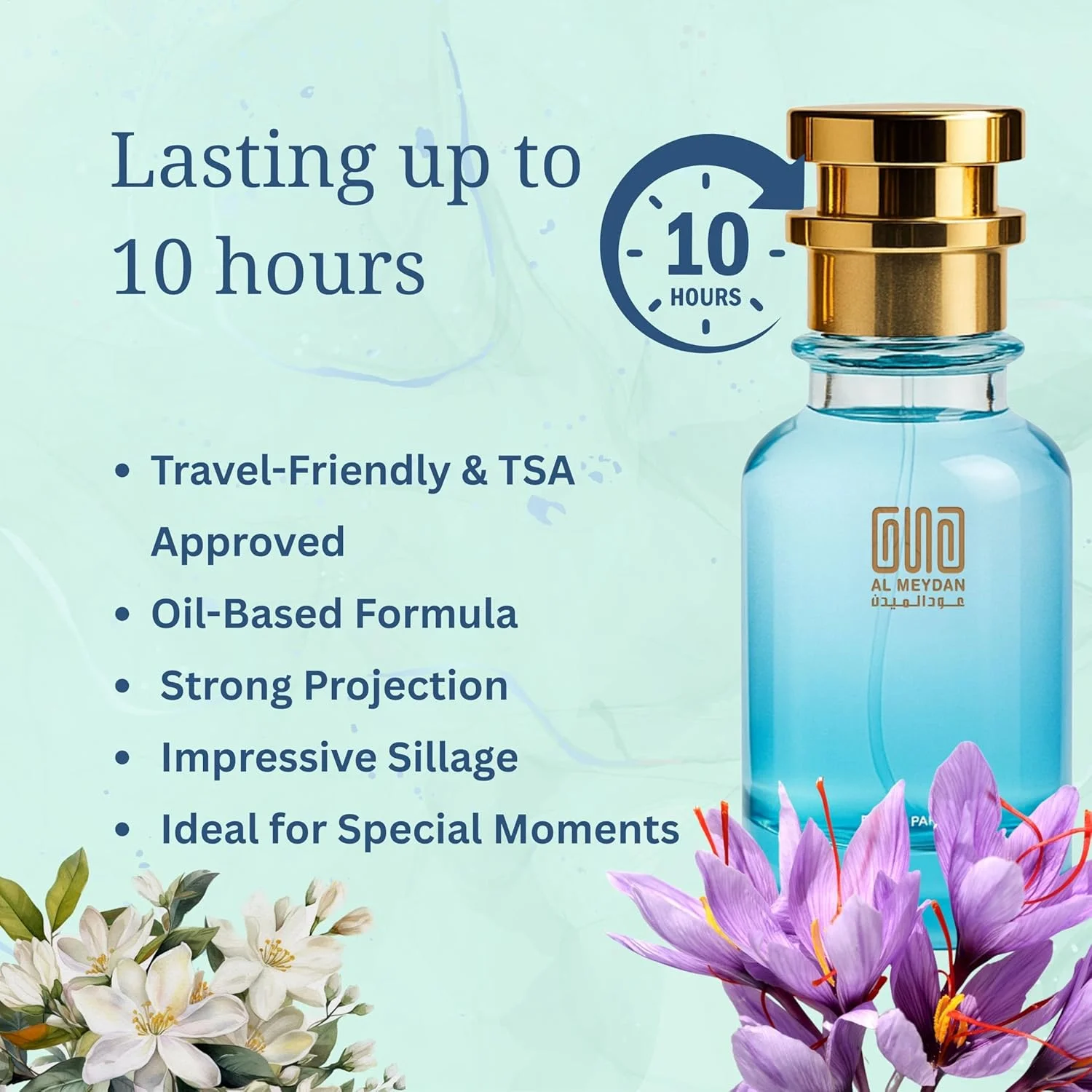 Oud Al Meydan Oil-Based Perfume Women & Men – Impression of Abraaj – Alcohol-Free, 10+ Hr Long-Lasting Woody Chypre Oriental Scent with Notes of Bergamot, Red Rose, Jasmine & Oud (200 ML)