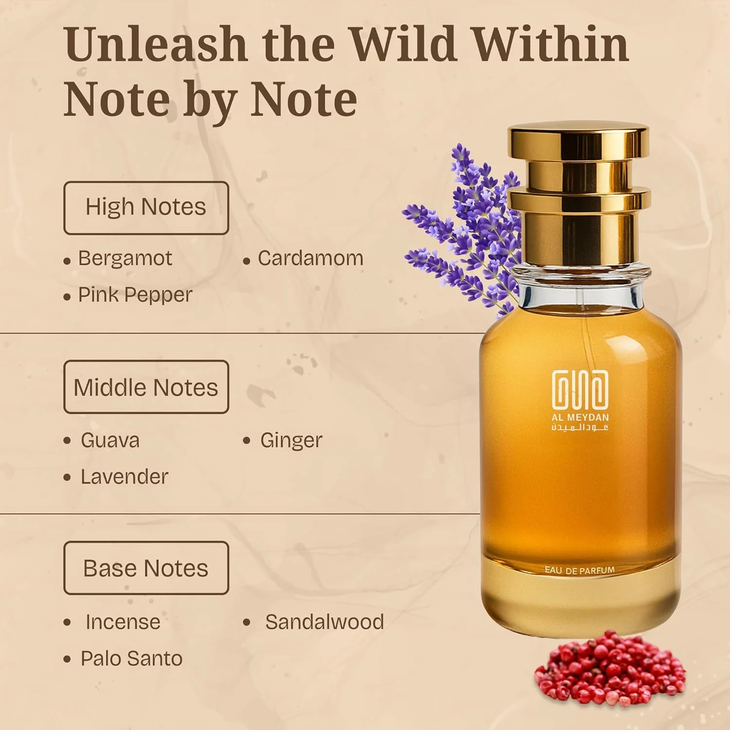 عطر روغنی عود المیدان زنانه و مردانه – مشابه فاخر – عطر روغنی شرقی بدون الکل با رایحه ترنج، گواوا و چوب صندل – ماندگاری طولانی 10-12 ساعت (50 میلی لیتر)