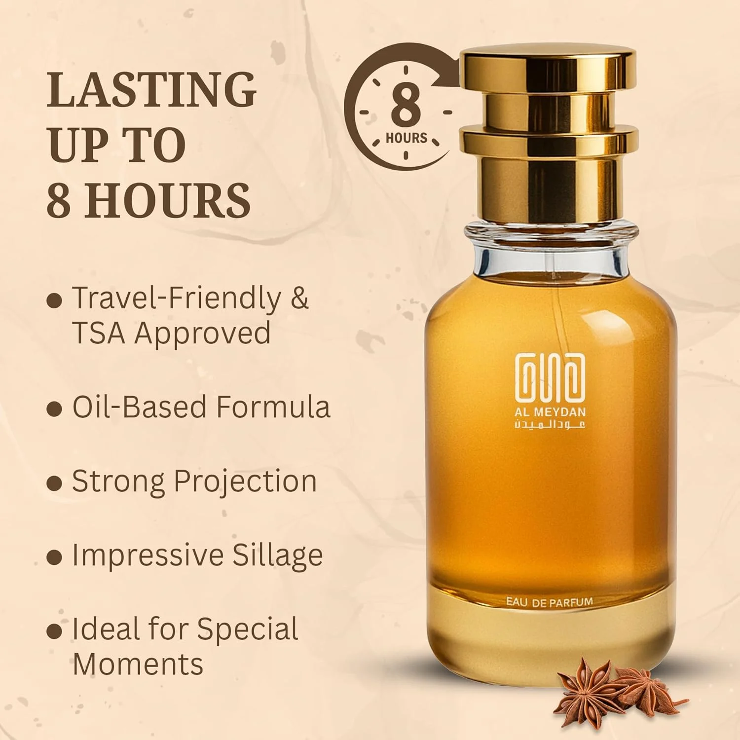 عطر روغنی عود المیدان زنانه و مردانه – رایحه ای از اینتنسد عود – عطر روغنی شرقی بدون الکل با ترنج، یلانگ و کارامل – ماندگاری طولانی 10-12 ساعت (200 میلی لیتر)