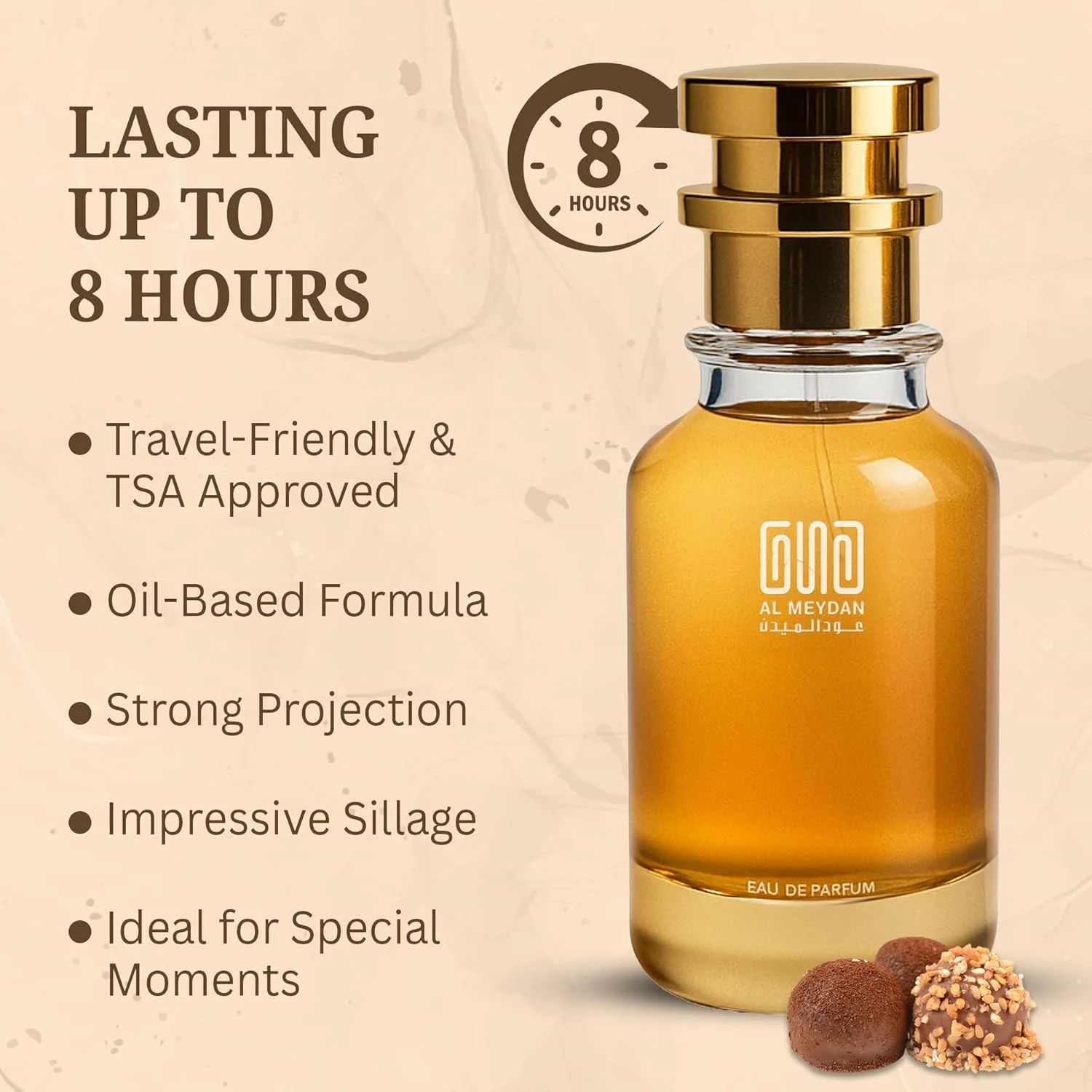 عطر روغنی عود المیدان المیدان مناسب برای زنان و مردان - الهام گرفته از قمره - عطر شیرین و تند با دارچین، خرما و وانیل - عطرهای ماندگار برای مردان و زنان (100 میلی لیتر)