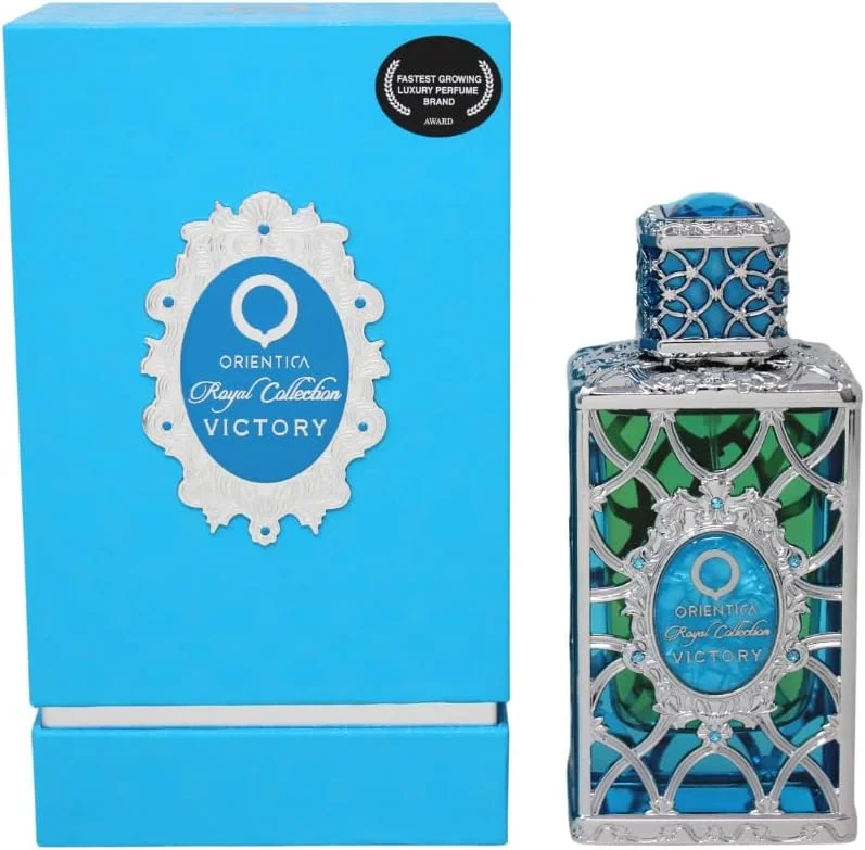 ادو پرفیوم اورینتیکا رویال کالکشن ویکتوری - 80 میلی لیتر | عطر گلی شرقی یونیسکس با رایحه انگور فرنگی سیاه، زعفران، رز، نعناع هندی و مشک | عطر لوکس ماندگار 2025