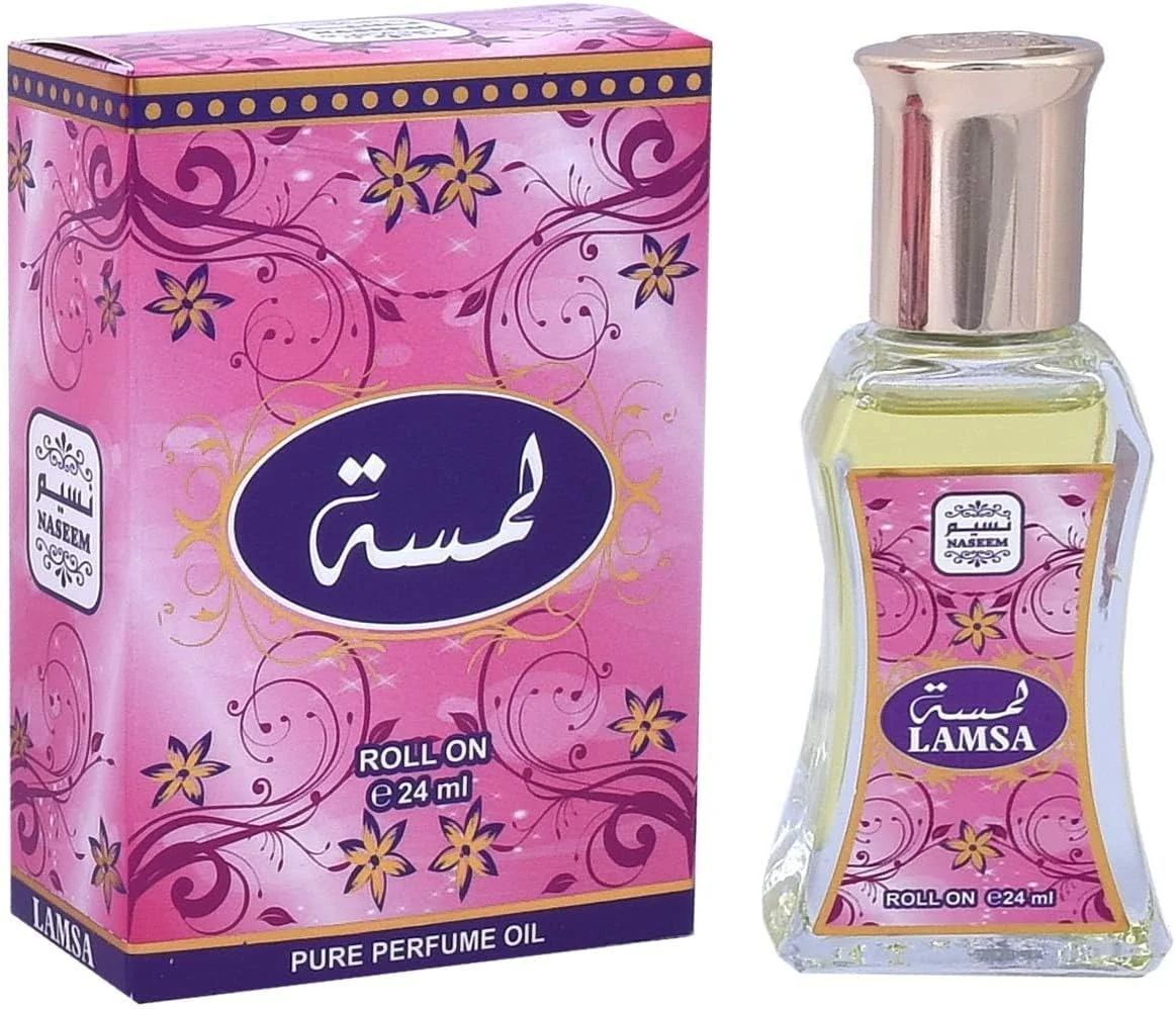 عطر روغنی رولی لمسه نسیم 24 میلی لیتر - روغن عطر ظریف و شیک برای آقایان و بانوان، ادو پرفیوم بدون الکل، ماندگاری طولانی، فرمول ضد حساسیت، ایده آل برای استفاده روزانه و مراسم