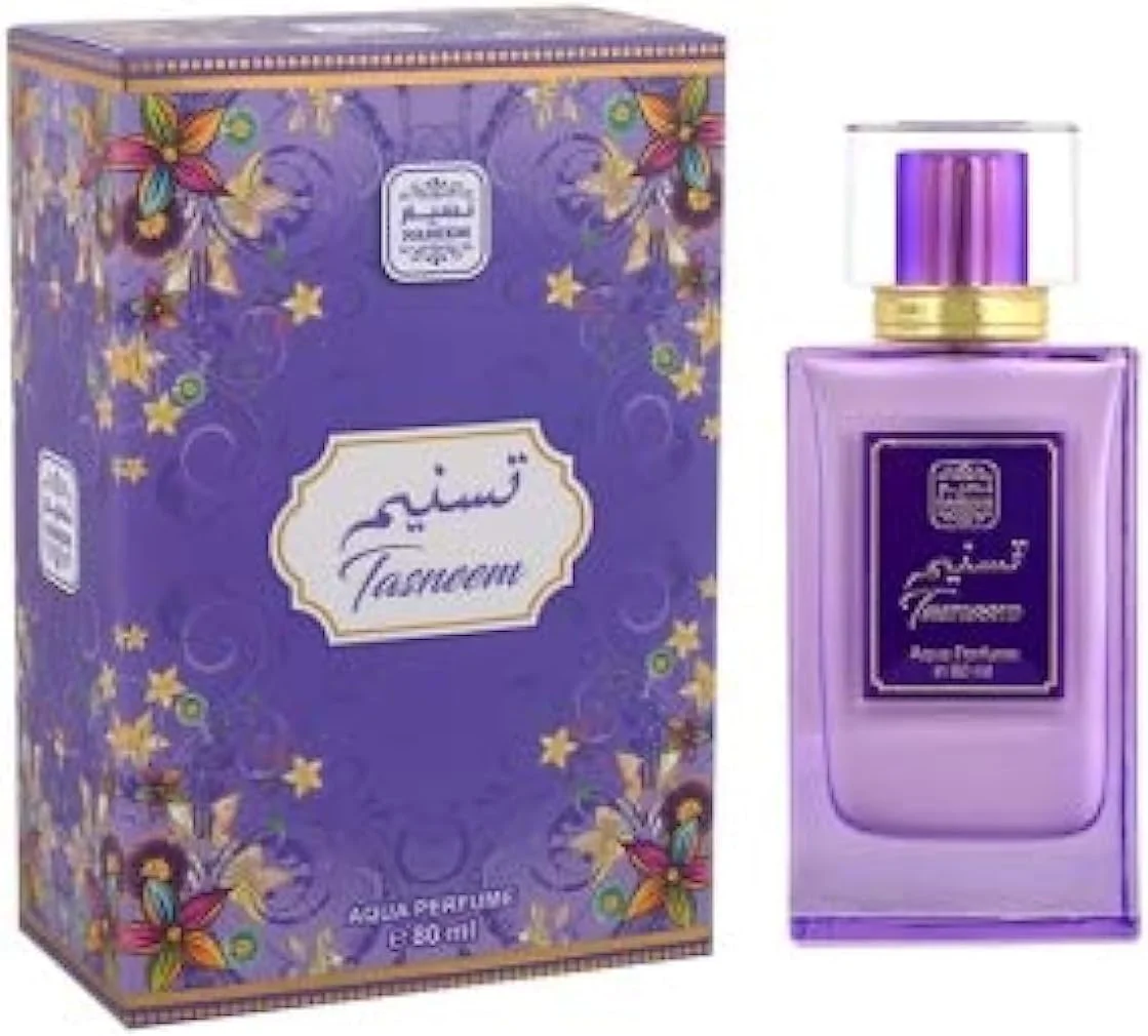 ادکلن نسیم تسنیم آکوا 80 میلی لیتر - ادو پرفیوم اسپری مردانه و زنانه - رایحه ای تازه و ماندگار - عطر یونیسکس عالی با رایحه مرکبات و چوب برای استفاده روزانه و مناسبت های خاص