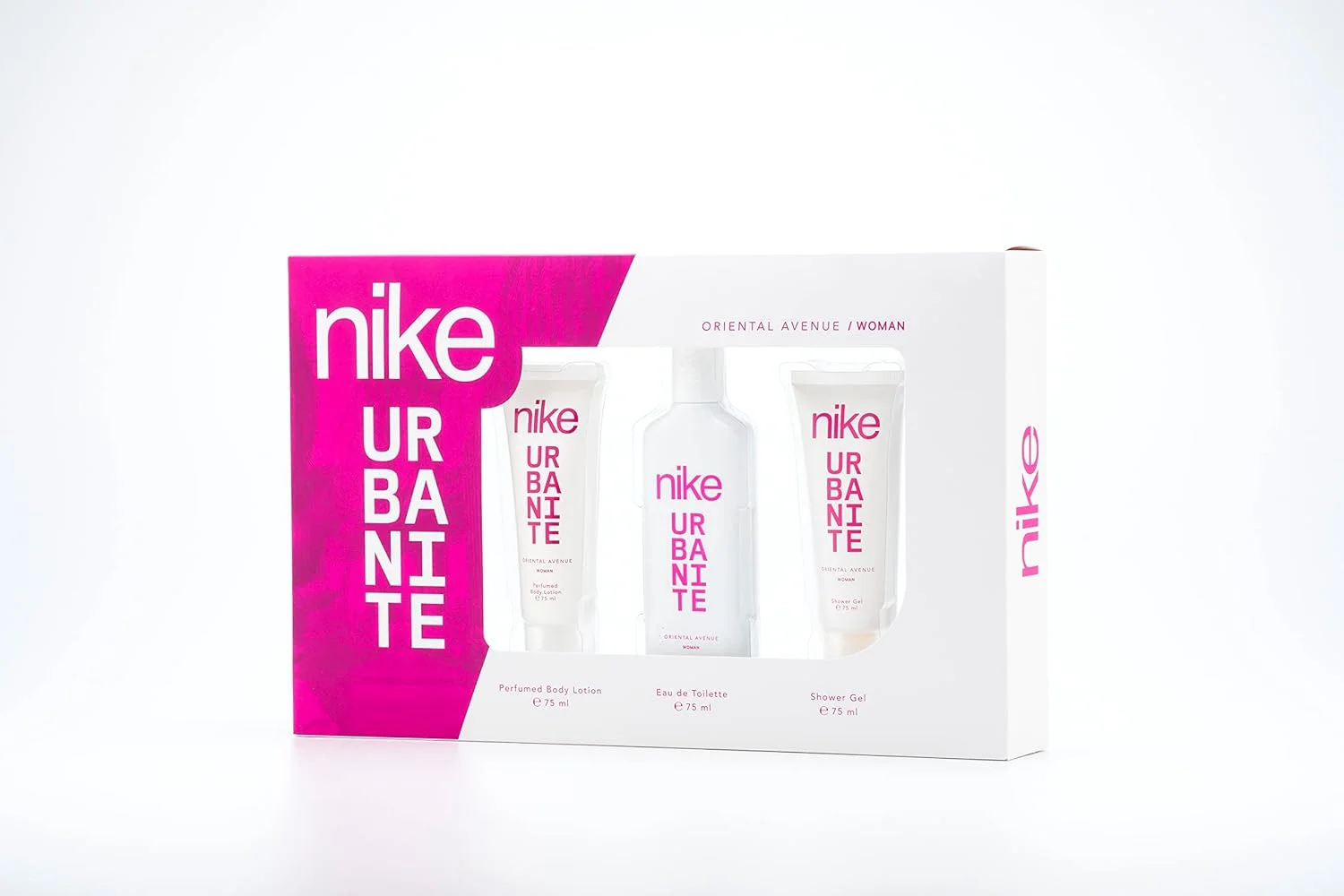 ست هدیه زنانه نایک Urbanite Oriental Avenue ادو تویلت 75 میلی لیتر + لوسیون بدن 75 میلی لیتر + ژل دوش 75 میلی لیتر ست هدیه زنانه نایک Urbanite Oriental Avenue ادو تویلت 75 میلی لیتر + لوسیون بدن 75 میلی لیتر + ژل دوش 75 میلی لیتر