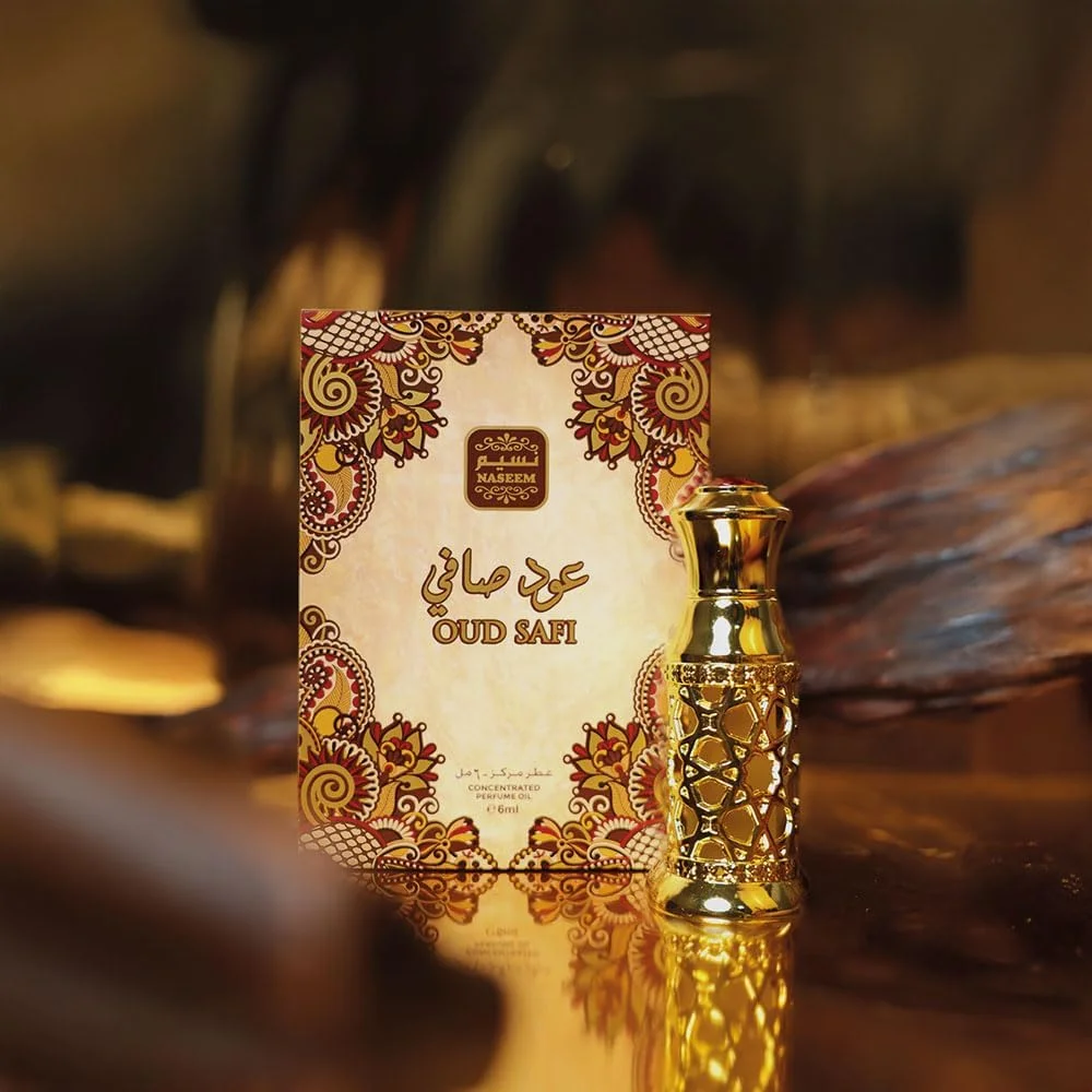 عطر روغنی عود صافی نسیم 6 میلی لیتر - عطر عربی униsex با رایحه های ظریف عود، اسطوخودوس، ادویه ای و گلی - عطر ممتاز برای مردان و زنان، ایده آل برای استفاده روزانه و مناسبت های خاص