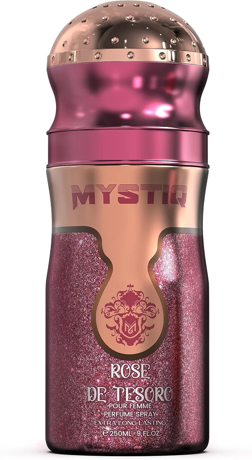 اسپری عطر بدن زنانه Mystiq Rose De Tesoro - حجم 250 میلی لیتر