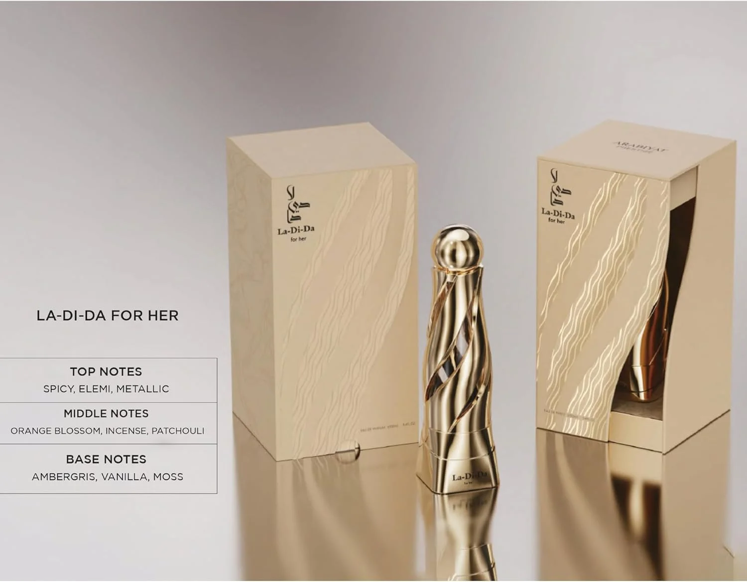 عطر زنانه مای پرفیومز LA DI DA FOR HER از ARABIYAT PRESTIGE ادو پرفیوم 100 میلی لیتر عطر زنانه مای پرفیومز LA DI DA FOR HER از ARABIYAT PRESTIGE ادو پرفیوم 100 میلی لیتر