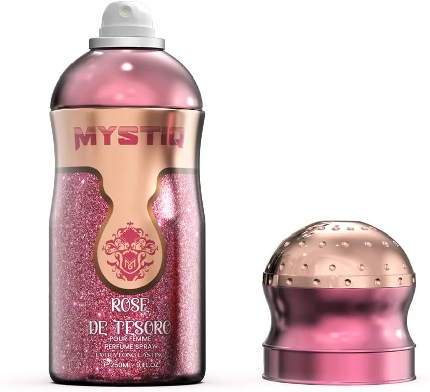 اسپری عطر بدن زنانه Mystiq Rose De Tesoro - حجم 250 میلی لیتر