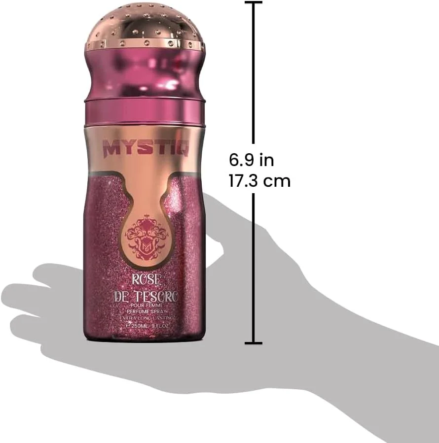 اسپری عطر بدن زنانه Mystiq Rose De Tesoro - حجم 250 میلی لیتر