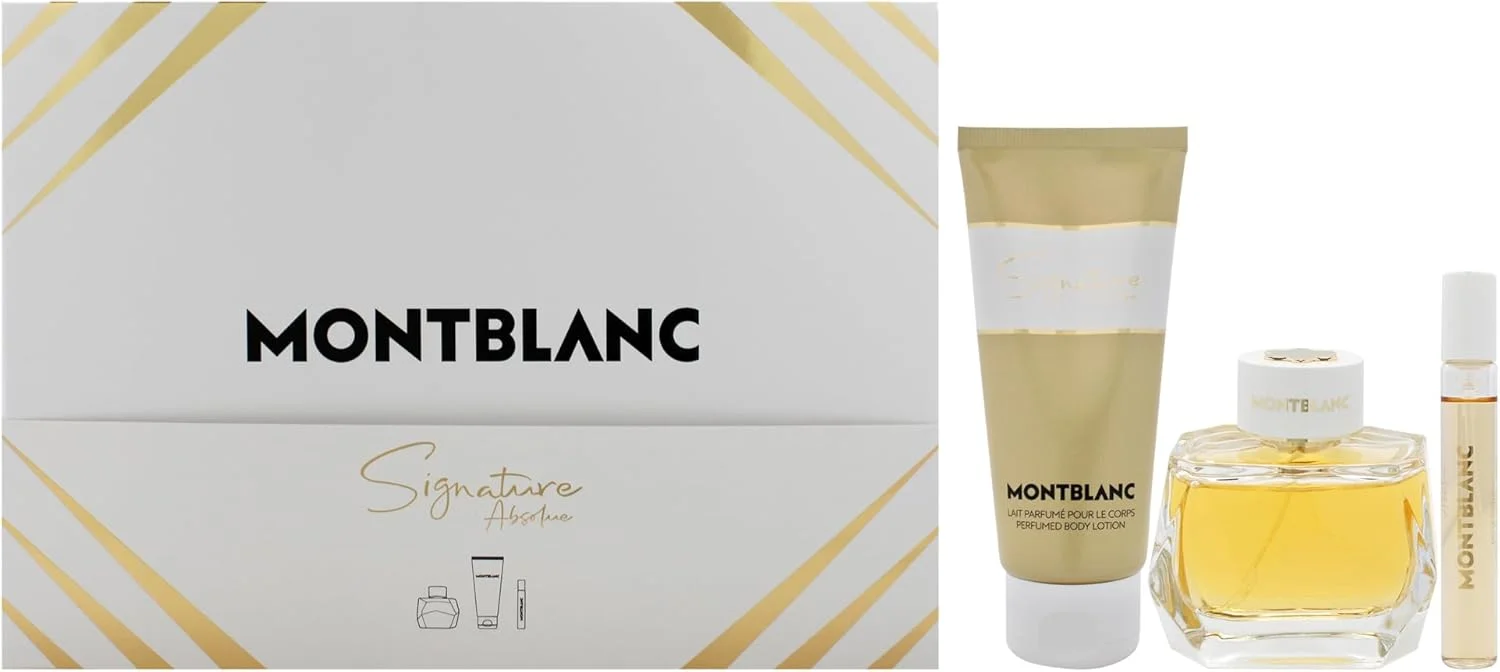 ست هدیه ادو پرفیوم زنانه مون بلان سیگنیچر ابسولو کریسمس 3 تکه