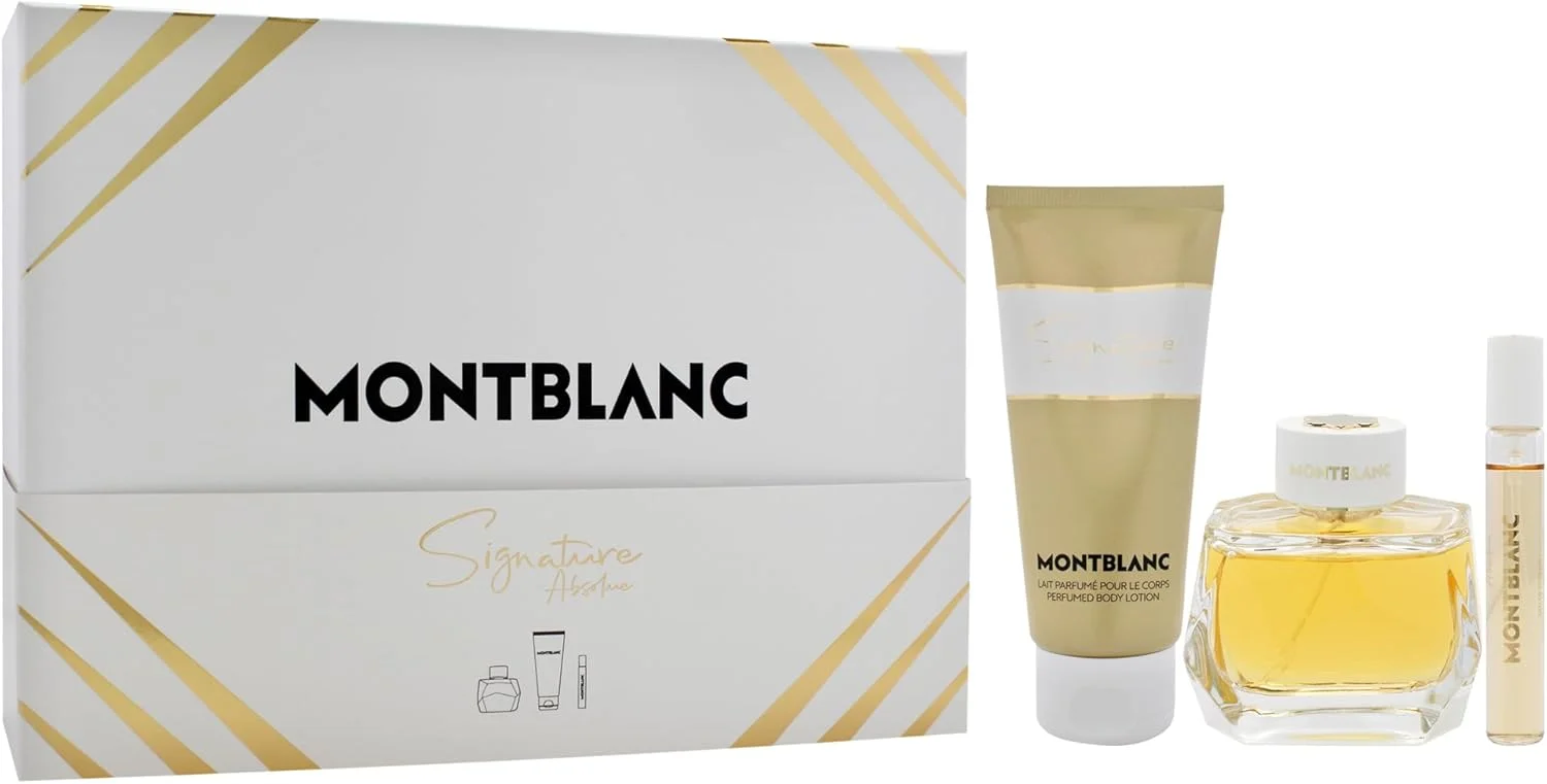 ست هدیه ادو پرفیوم زنانه مون بلان سیگنیچر ابسولو کریسمس 3 تکه