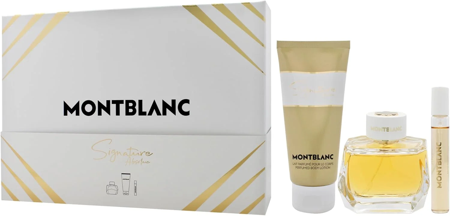 ست هدیه ادو پرفیوم زنانه مون بلان سیگنیچر ابسولو کریسمس 3 تکه