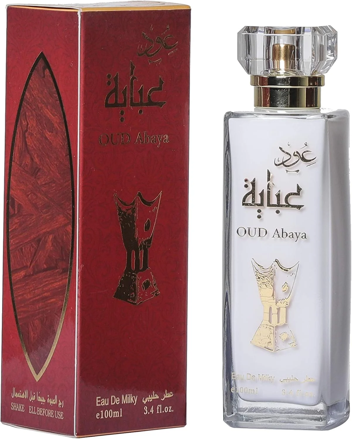 عطر غیر الکلی عود عبایا معین 100 میلی لیتر - رایحه لوکس کهربا، میوه ای، گل رز، مشک و وانیل برای آقایان و بانوان - رایحه ای ظریف برای تمام مناسبت ها