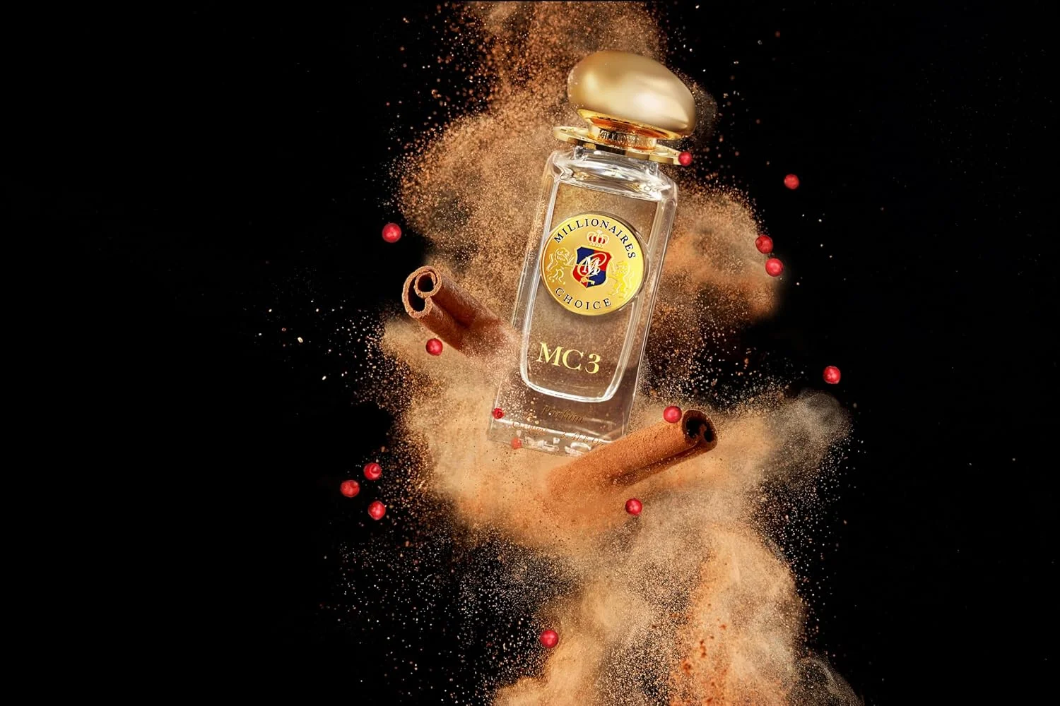 ست هدیه عطر لوکس Millionaires Choice MC3، رایحه شرقی تند با نت های دارچین و گل رز