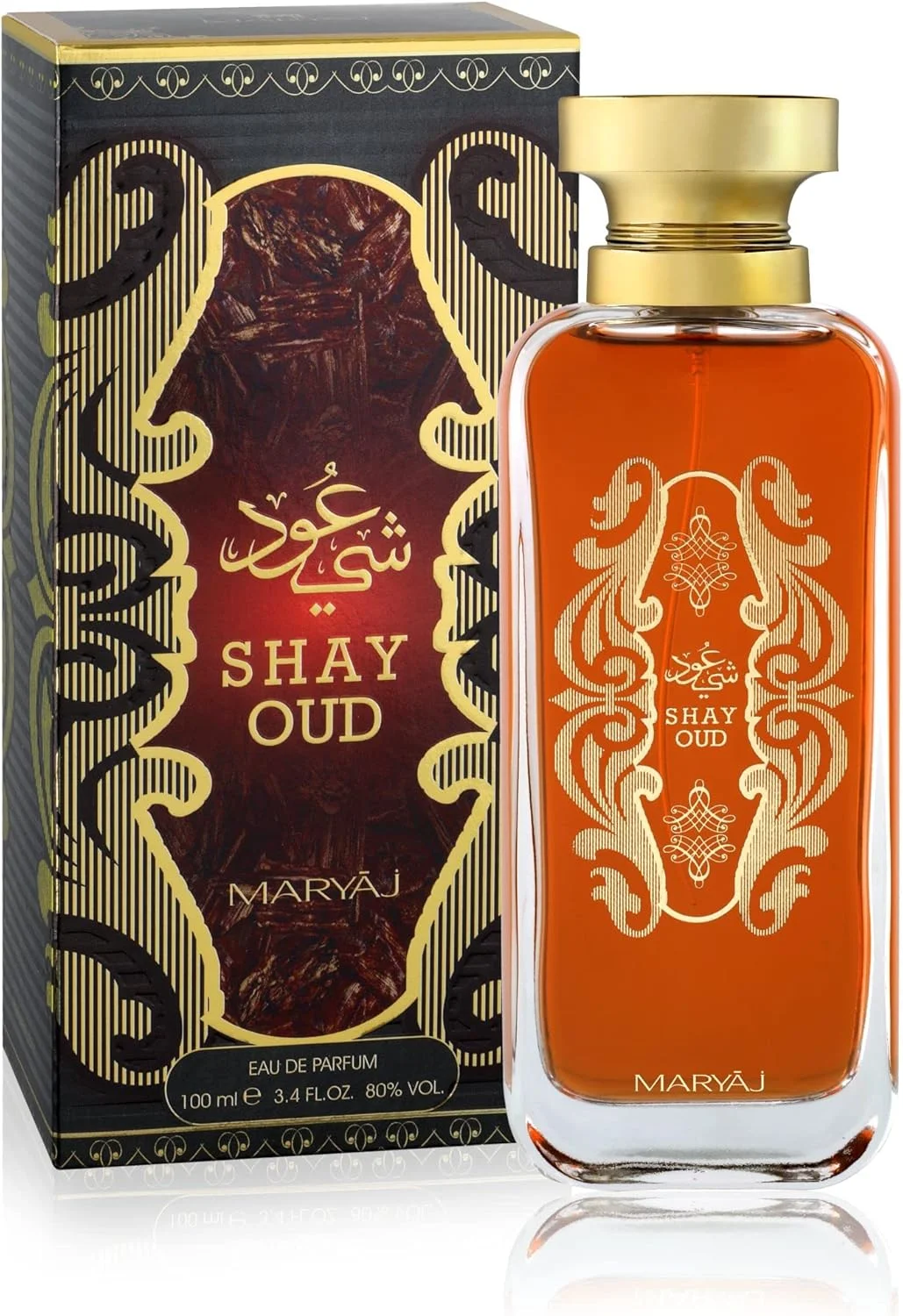 ست هدیه عطر 3 تکه مریاج ARABIC OUD مناسب برای زنانه و مردانه شامل عطرهای SHAY OUD، GAZLAAN AL OUD و OUD AL KHALEEJ با رایحه ماندگار، 100 میلی لیتر