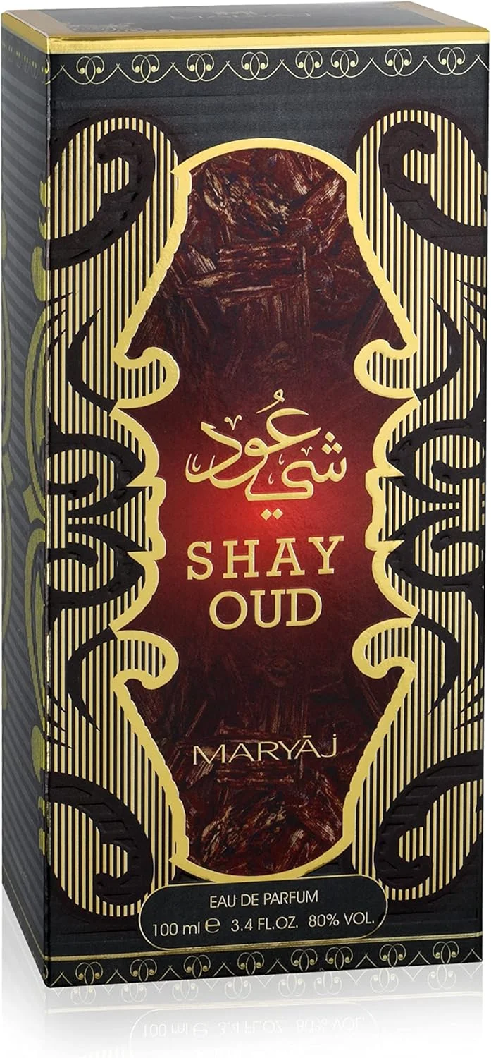 ست هدیه عطر 3 تکه مریاج ARABIC OUD مناسب برای زنانه و مردانه شامل عطرهای SHAY OUD، GAZLAAN AL OUD و OUD AL KHALEEJ با رایحه ماندگار، 100 میلی لیتر