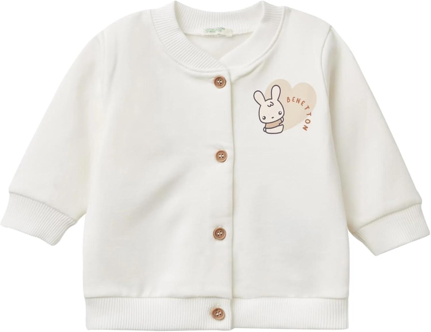 United Colors of Benetton Unisex Baby Jacket M/L 35q2a501f Cardigan Sweater
