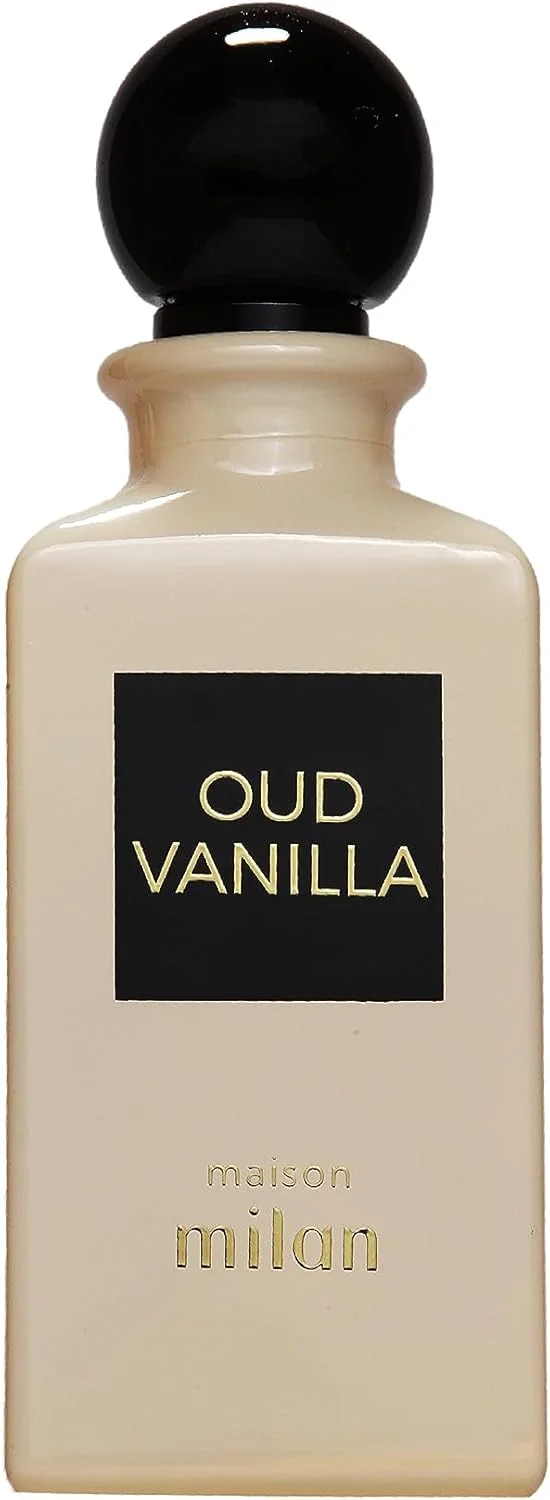 ادکلن унисекс وانیل عود Maison Milan – ادو پرفیوم ماندگار، 90 میلی لیتر – رایحه لوکس و شیک برای آقایان و بانوان – ساخت امارات متحده عربی