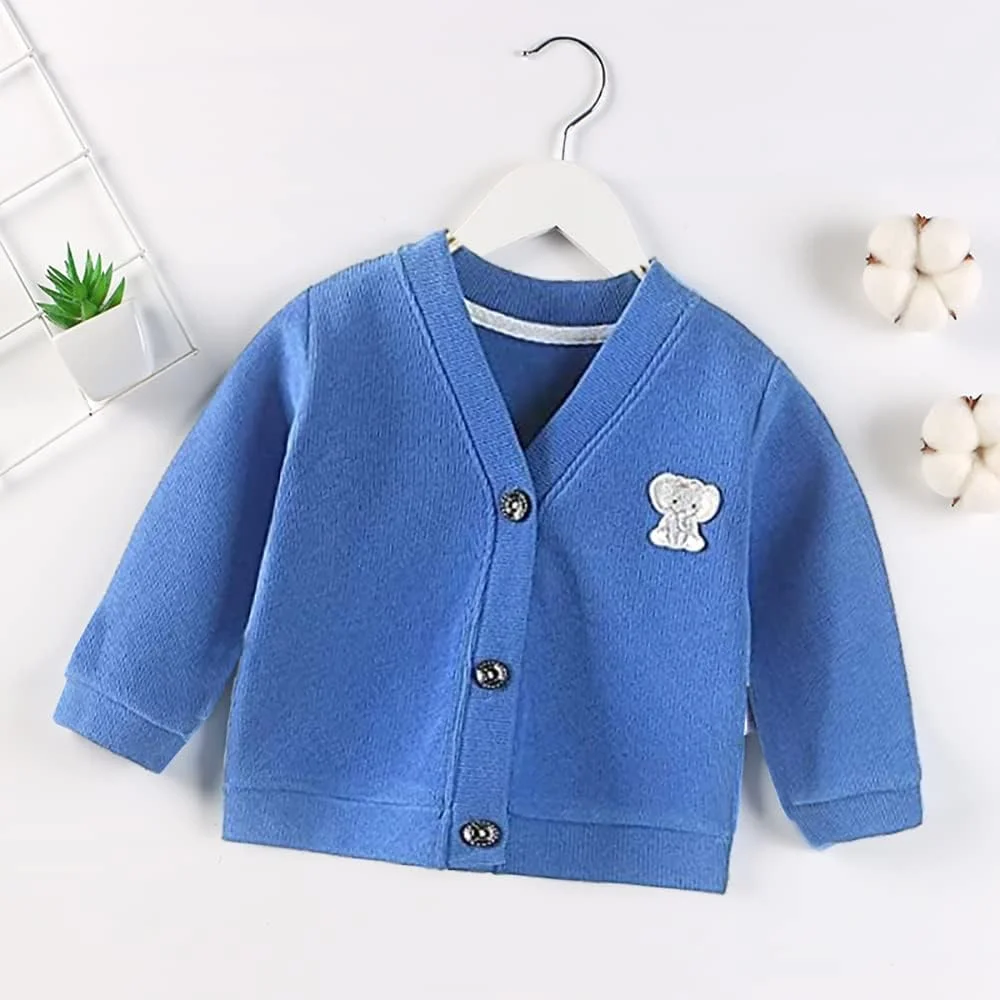 ژاکت بافتنی نوزادی MOMISY، جلو باز، یقه هفت ژاکت بافتنی نوزادی MOMISY، جلو باز، یقه هفت