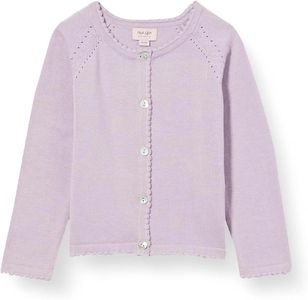 ژاکت بافتنی سبک آستین بلند نوزادی دخترانه Noa Noa مدل BABY BASIC LIGHT KNIT