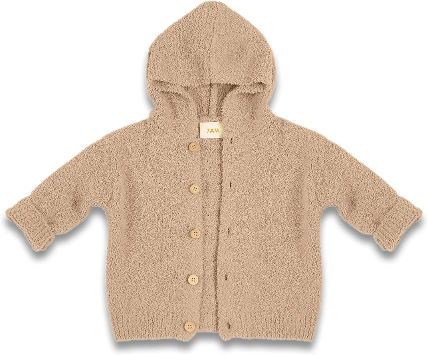 ژاکت کلاه دار کودک 7AM Enfant - ژاکت فوق العاده نرم و مناسب نوزاد و کودک نوپا، ژاکت کرکی و راحت کودک | ژاکت گرم کلاه دار