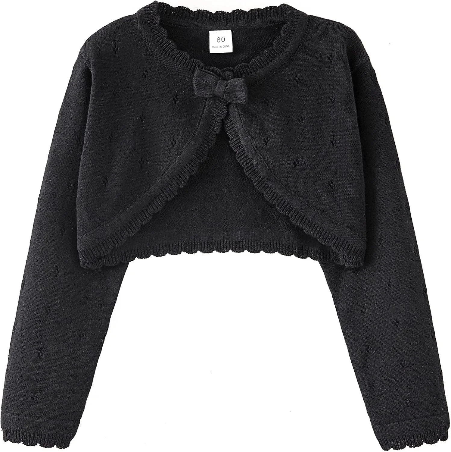 ژاکت بولرو دخترانه Maeau، ژاکت بولرو پایه دخترانه، آستین بلند، سایز 90-160