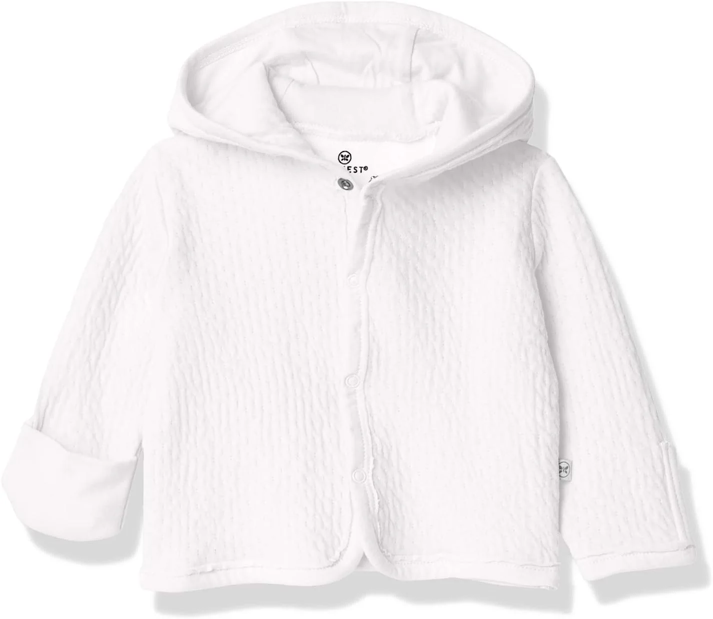 ژاکت کلاه دار نوزادی پسرانه HonestBaby از جنس پنبه ارگانیک متلسی دکمه دار