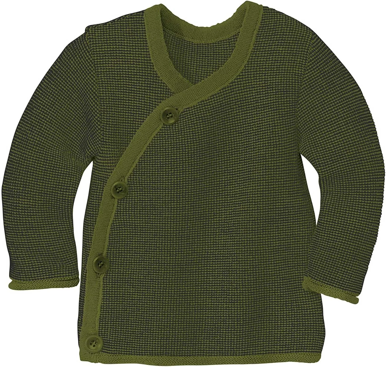 ژاکت ملانژ Disana، 100% پشم مرینوس ارگانیک GOTS، IVN Best | با بسته‌شدن پیچی | نوزاد کودک نوپا بچه گانه یونیسکس | ساخت آلمان