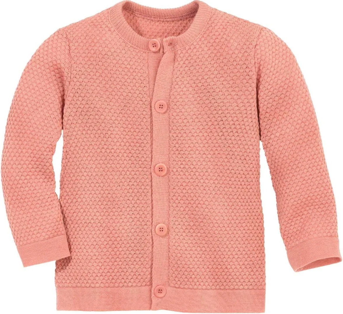 ژاکت بافت لانه زنبوری Disana، ژاکت تابستانی بچگانه 100% پشم مرینوس ارگانیک، مناسب بهار، تابستان و پاییز، دارای دکمه، مناسب نوزاد، کودک نوپا و کودک، یونیسکس، ساخت آلمان، دارای گواهینامه GOTS IVN