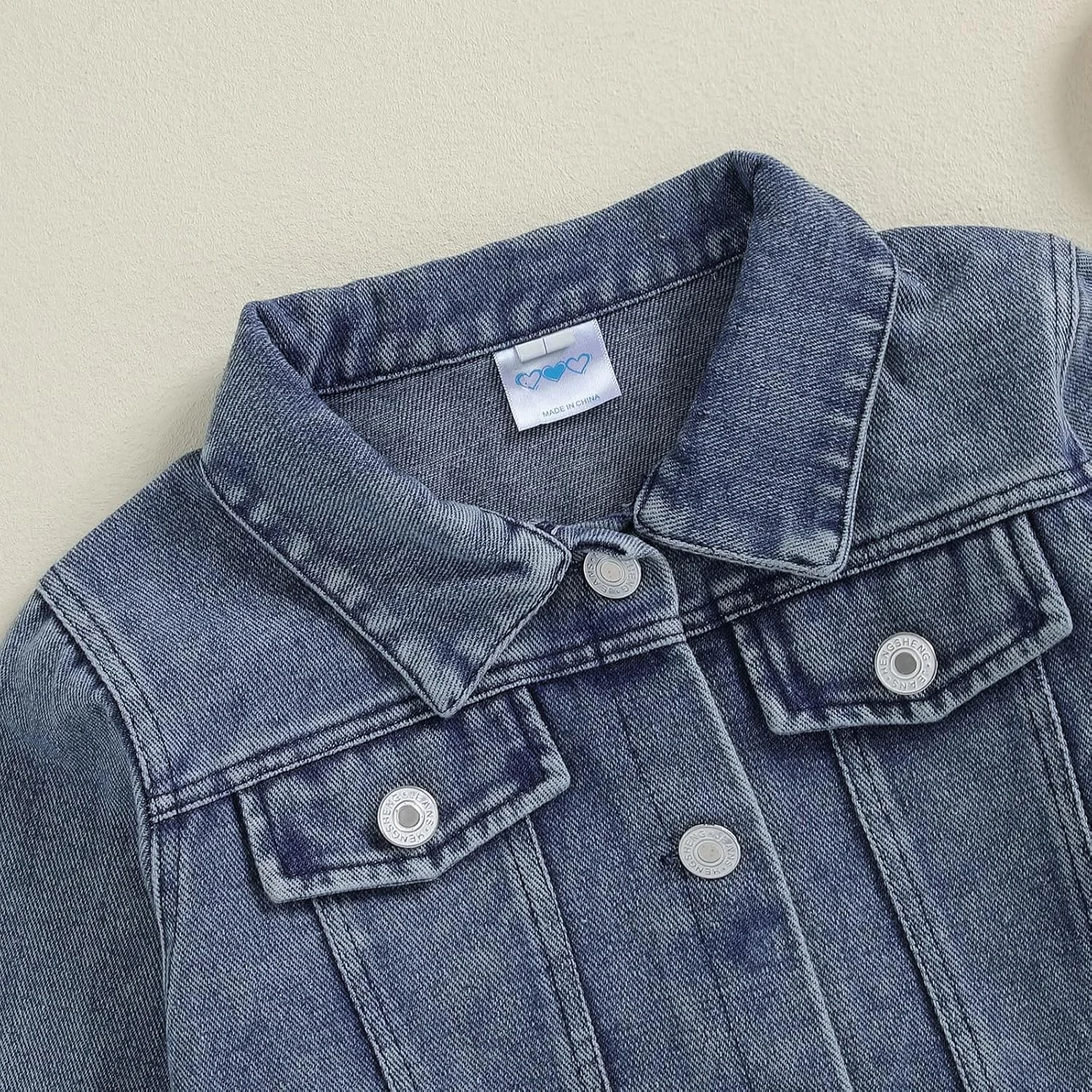 کت جین خواهر بزرگ Licupiee، کت جین دکمه دار آستین بلند با گلدوزی حروف برای دختر بچه نوپا، لباس بیرونی پاییزی نوزاد