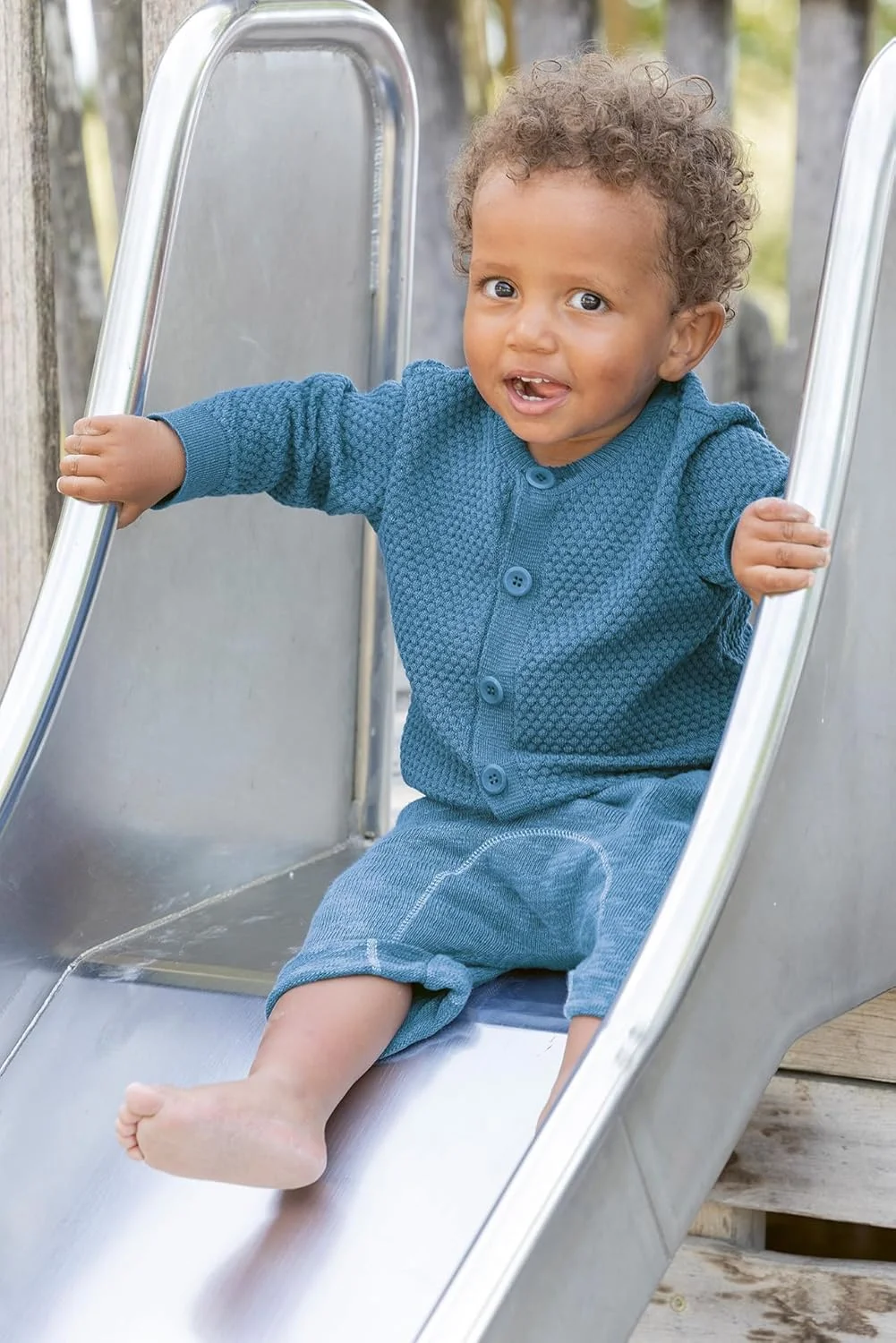 ژاکت بافت لانه زنبوری Disana، ژاکت تابستانی بچگانه 100% پشم مرینوس ارگانیک، مناسب بهار، تابستان و پاییز، دارای دکمه، مناسب نوزاد، کودک نوپا و کودک، یونیسکس، ساخت آلمان، دارای گواهینامه GOTS IVN