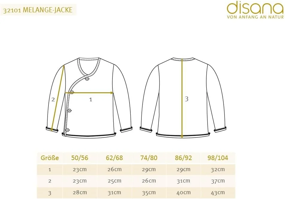 ژاکت ملانژ Disana، 100% پشم مرینوس ارگانیک GOTS، IVN Best | با بسته‌شدن پیچی | نوزاد کودک نوپا بچه گانه یونیسکس | ساخت آلمان