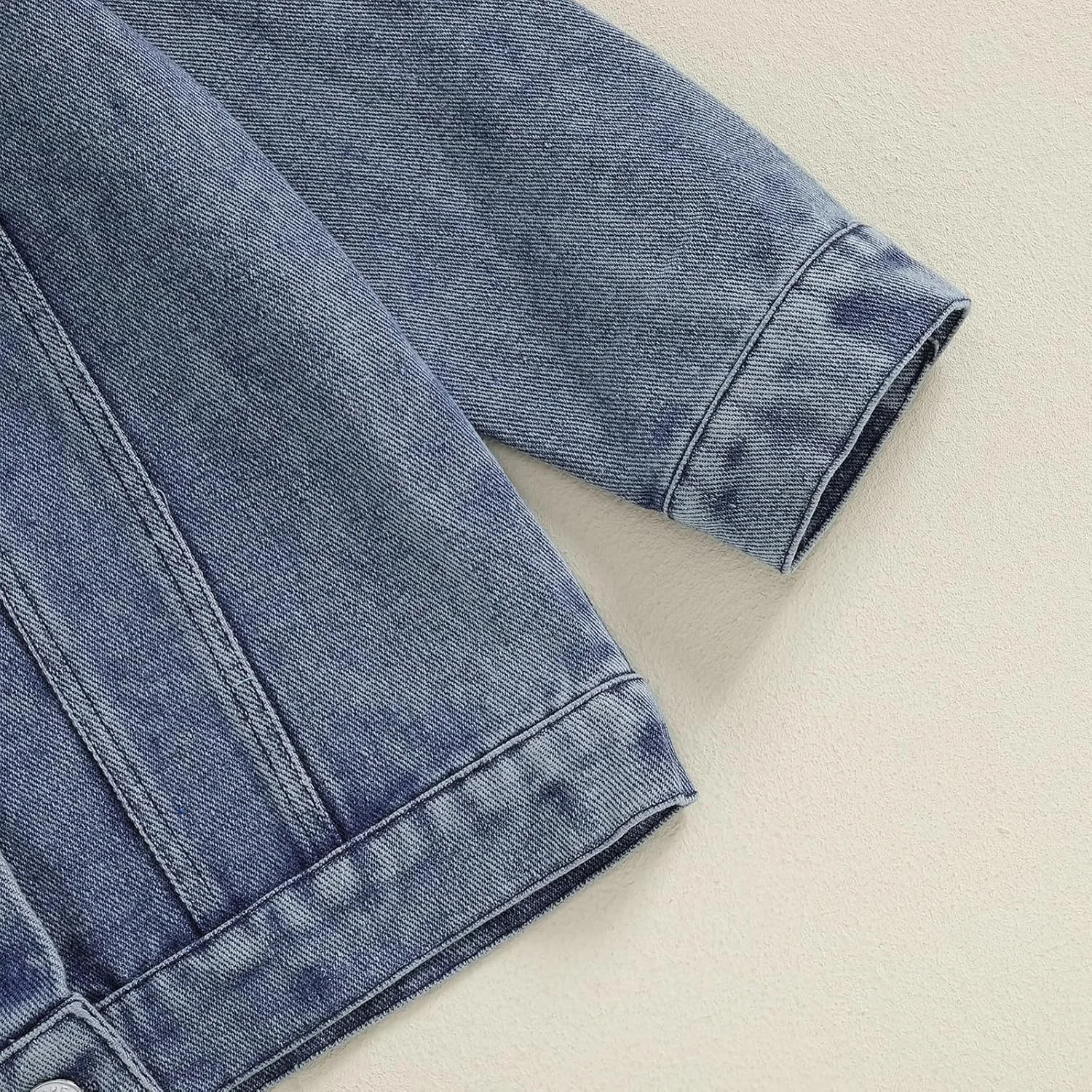 کت جین خواهر بزرگ Licupiee، کت جین دکمه دار آستین بلند با گلدوزی حروف برای دختر بچه نوپا، لباس بیرونی پاییزی نوزاد