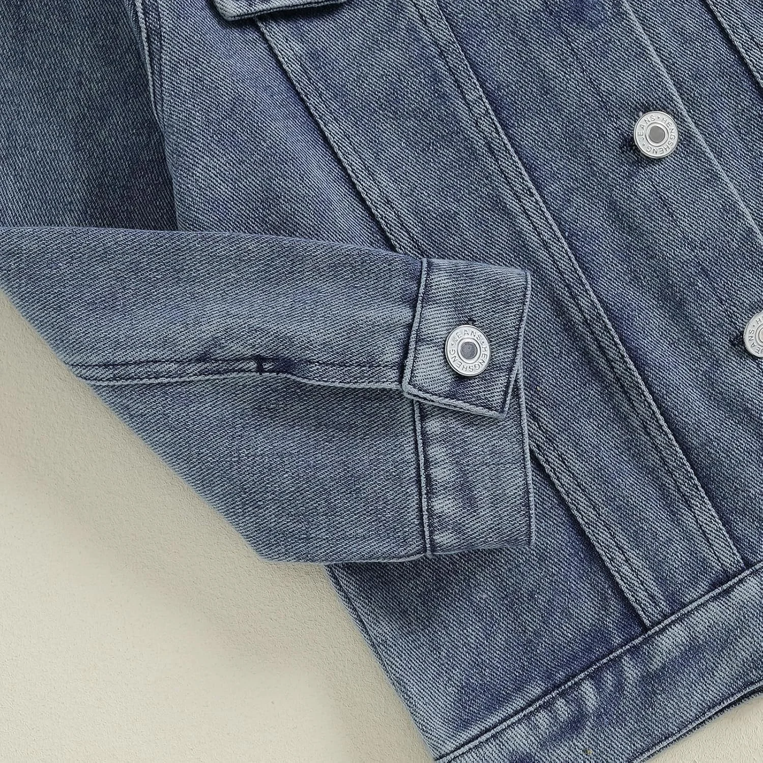 کت جین خواهر بزرگ Licupiee، کت جین دکمه دار آستین بلند با گلدوزی حروف برای دختر بچه نوپا، لباس بیرونی پاییزی نوزاد