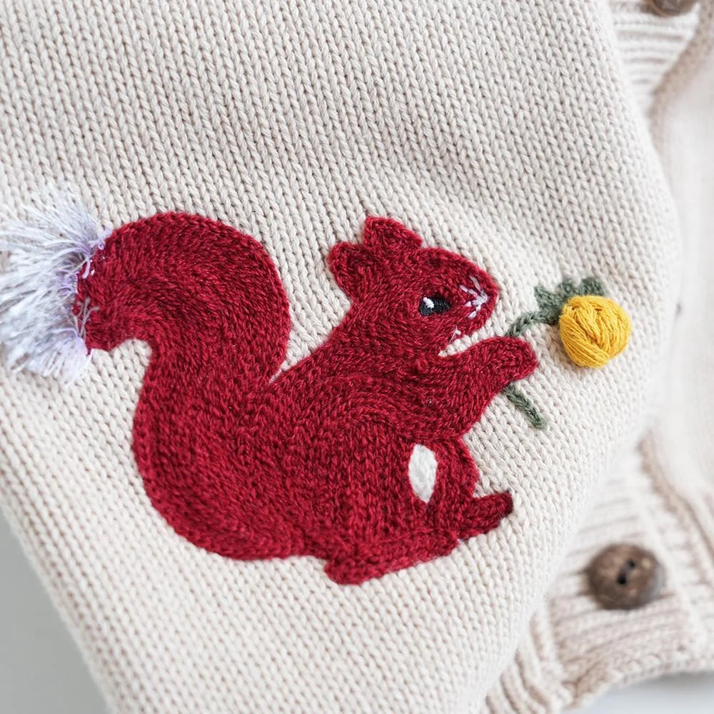 ژاکت بافتنی دخترانه بچه گانه، ژاکت بافتنی دکمه دار قلاب بافی