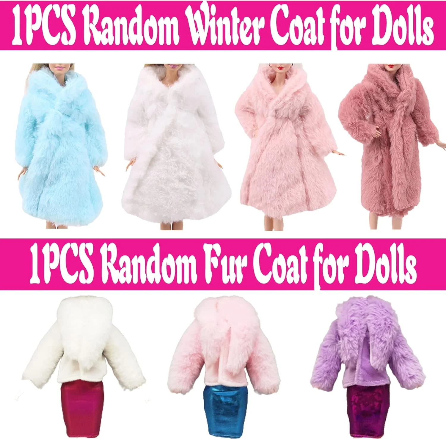 Carreuty ست 18 تکه لباس عروسک مناسب برای عروسک های 11.5 اینچی، شامل 3 لباس فشن، 1 پلیور، 1 تاپ مخمل، 1 ژاکت، 1 تاپ، 1 شلوار و 10 جفت کفش، هدیه ای برای دختران