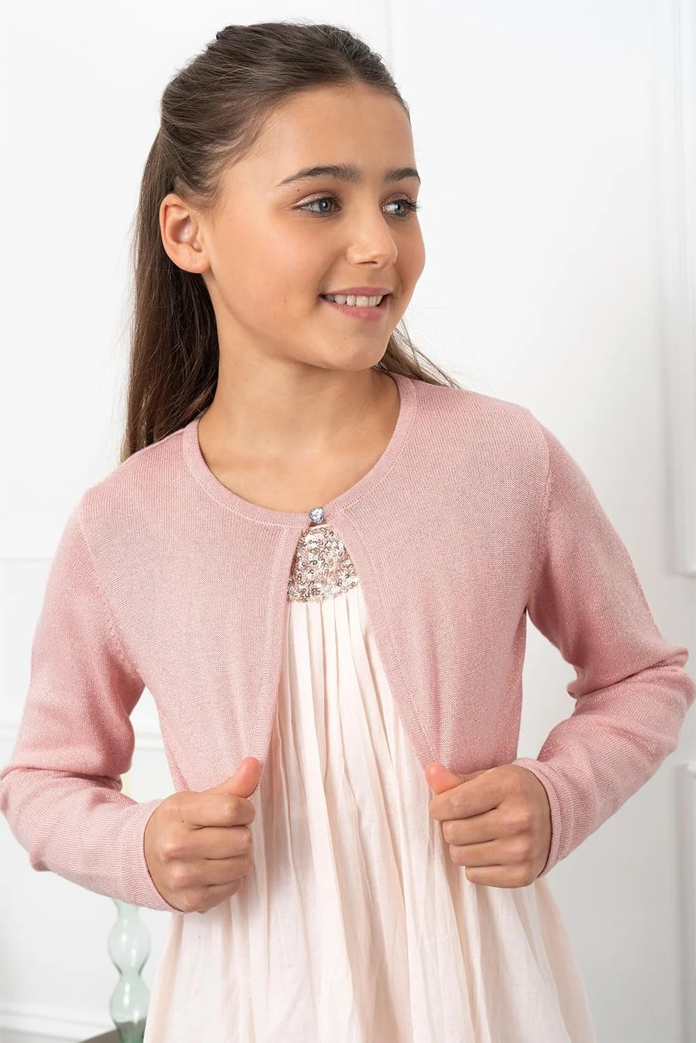 بلوز آستین بلند براق بچگانه BlackButterfly، شال دخترانه