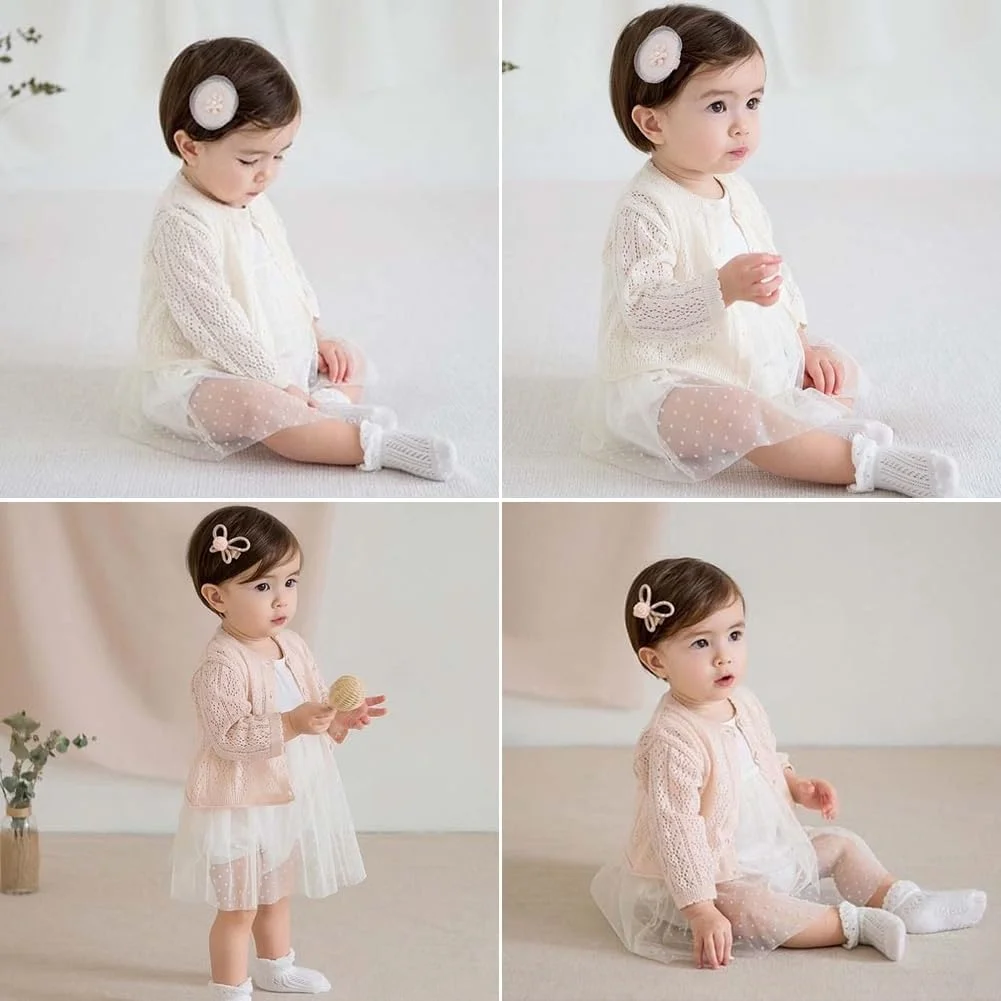 ژاکت بافتنی نازک دخترانه Simplee kids، رنگ سفید و صورتی، مناسب کودکان 0 تا 3 سال ژاکت بافتنی نازک دخترانه Simplee kids، رنگ سفید و صورتی، مناسب کودکان 0 تا 3 سال