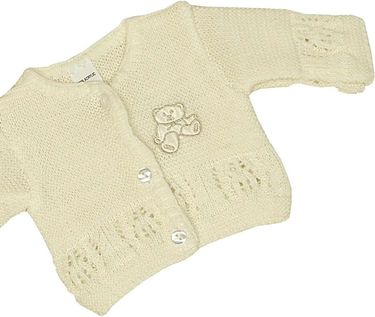 ژاکت بافتنی نوزادی Babyprem با طرح خرس عروسکی، مناسب برای نوزادان 700 گرم تا 6 ماه ژاکت بافتنی نوزادی Babyprem با طرح خرس عروسکی، مناسب برای نوزادان 700 گرم تا 6 ماه
