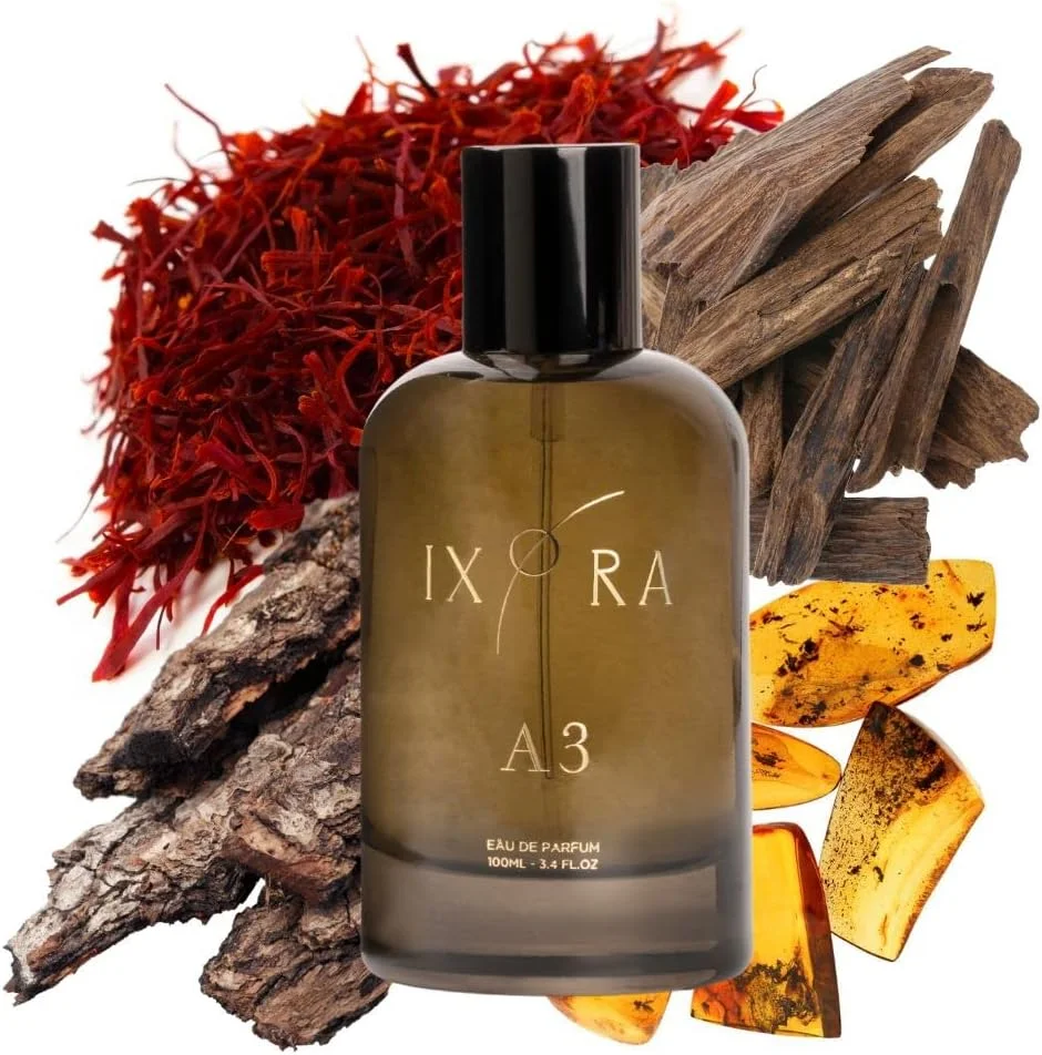 عطر ایکزورا A3 - رایحه شرقی لوکس با نت های عود البخور، عود سفید، زعفران و کهربا عطر ایکزورا A3 - رایحه شرقی لوکس با نت های عود البخور، عود سفید، زعفران و کهربا