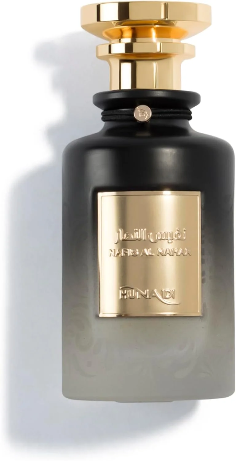 ادکلن نفیس النهار 100 میلی لیتر از حنیدی بای شیخ سعید | عطر جسورانه унисекс با رایحه کنیاک، دارچین، وانیل و دانه تونکا | رایحه گرم، چوبی و ادویه ای ماندگار