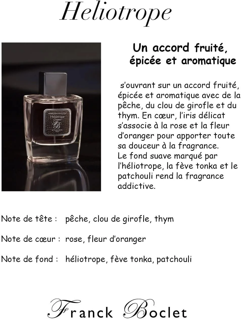 ادو پرفیوم فرانک بوکلت هلیوتروپ، ۱۰۰ میلی لیتر