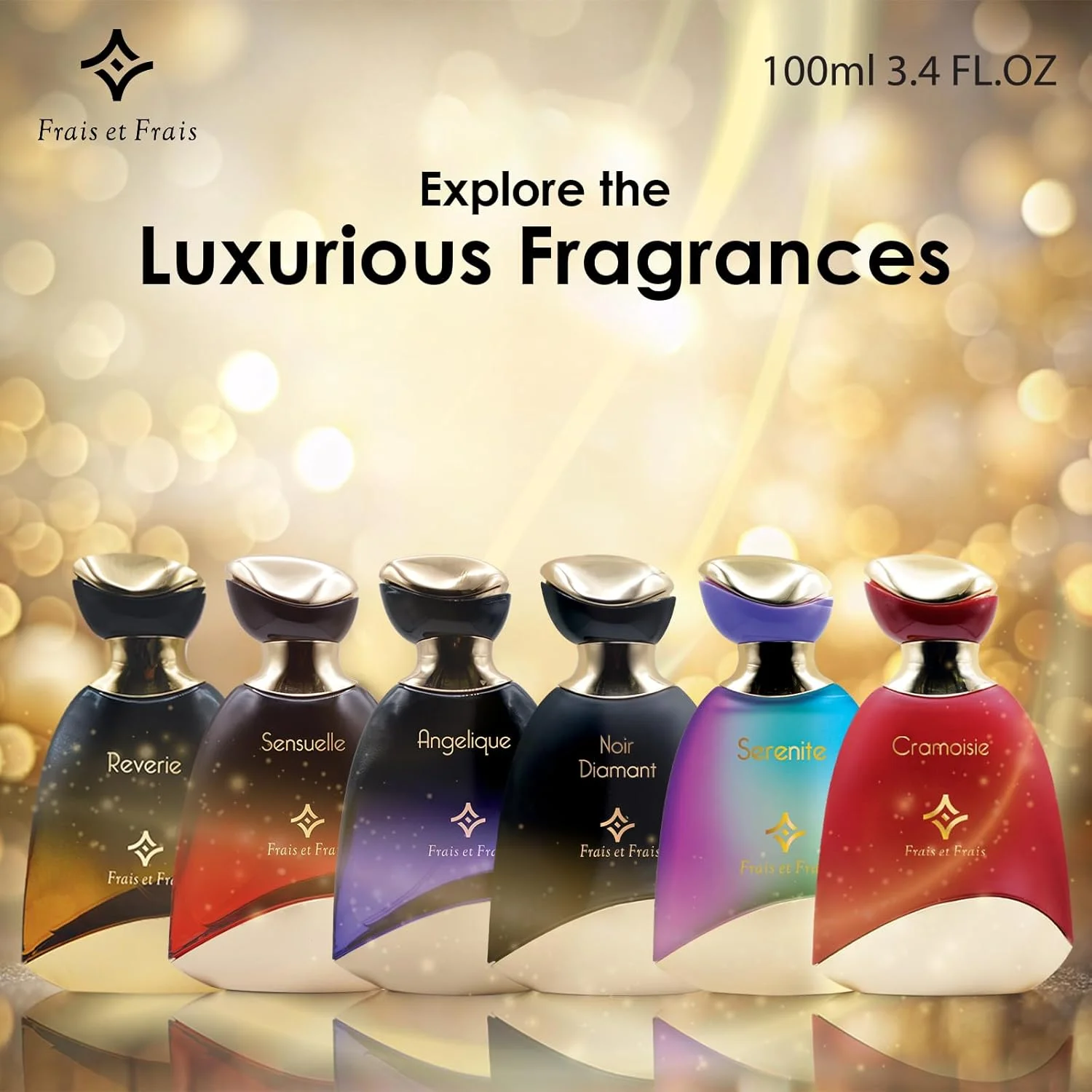 ادکلن زنانه فریس ات فریس Serenite حجم 100 میل - ادو پرفیوم - ماندگاری بالا، عطر ممتاز زنانه با رایحه یاس و میوه های زرد